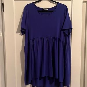 Royal Blue Zanana Babydoll Top. Tunic size 2X